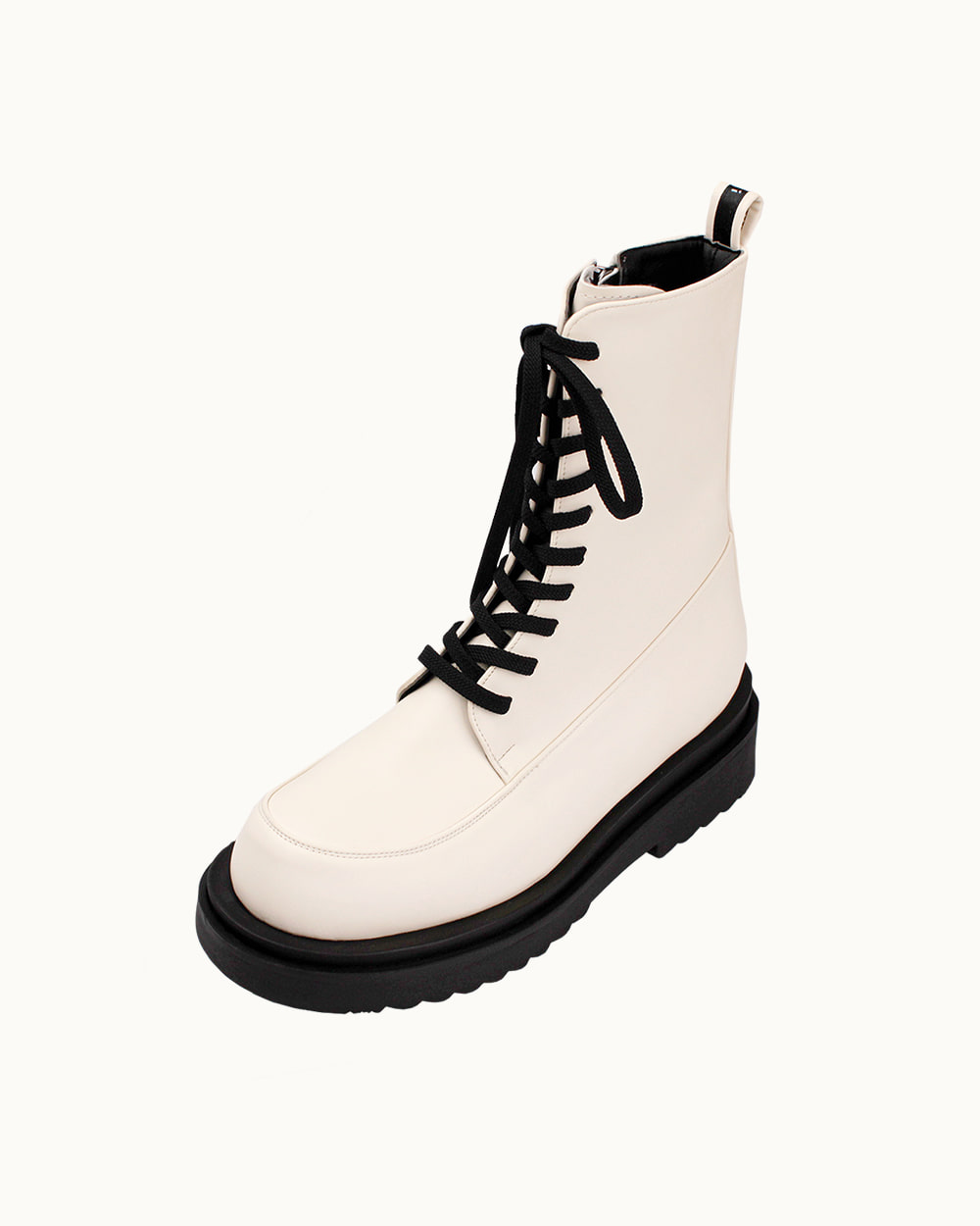 Answer Lace-Up Boots (Ivory)